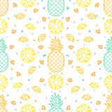 Pineapple fruits seamless pattern background vector format Stock Image Pineapple fruits seamless pattern background vector format Stock Image