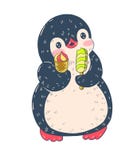 Pinguim engraçado dos desenhos animados Fotografia de Stock Pinguim engraçado dos desenhos animados Fotografia de Stock