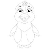 Pingüino de la página del vector que colorea stock de ilustración Pingüino de la página del vector que colorea stock de ilustración