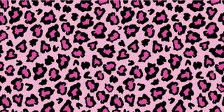 Pink and black leopard skin fur print pattern.