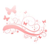 Pink Butterfly Border Royalty Free Stock Images - Image: 4202059