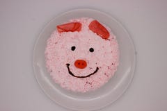 Pink cake pig`s face royalty free stock image Pink cake pig`s face royalty free stock image