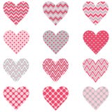 Pink Chevron Polka Dot Heart Shape Pattern stock illustration Pink Chevron Polka Dot Heart Shape Pattern stock illustration