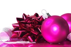Pink Christmas Balls Royalty Free Stock Images