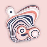 Pink colored sliced shape. Computer generated abstract geometric 3D render illustration stock illustration Pink colored sliced shape. Computer generated abstract geometric 3D render illustration stock illustration