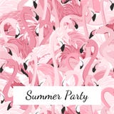 Pink flamingo birds crowd group summer party royalty free illustration Pink flamingo birds crowd group summer party royalty free illustration
