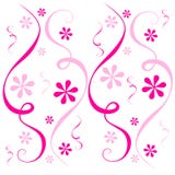 Pink Flowers Confetti Swirl Royalty Free Stock Photos Pink Flowers Confetti Swirl Royalty Free Stock Photos