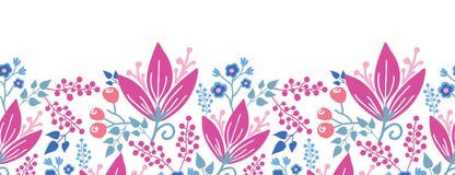 Pink flowers horizontal seamless pattern Royalty Free Stock Photography Pink flowers horizontal seamless pattern Royalty Free Stock Photography
