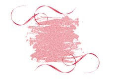 Pink Glitter Brushstrokes And Twisted Satin Ribbons Royalty Free Stock Photos Pink Glitter Brushstrokes And Twisted Satin Ribbons Royalty Free Stock Photos