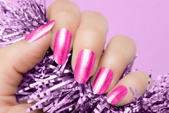Pink nails manicure stock images Pink nails manicure stock images
