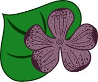 Pink and purple orquidea flower with a leaf royalty free illustration Pink and purple orquidea flower with a leaf royalty free illustration