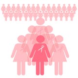 Pink Ribbon Volunteer Stock Images