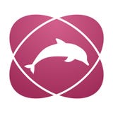 Pink sign dolphin vector illustration Pink sign dolphin vector illustration