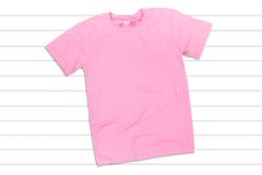 Download Pink Feminine Tshirt Mockup On White Background Stock ...