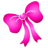 Pink Tied Ribbon Bow Clipart