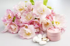 Pink Tulips And Wedding Rings Pink Tulips And Wedding Rings
