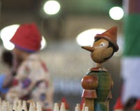 Pinocchio in blurred background. stock images Pinocchio in blurred background. stock images