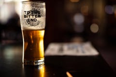 Pint of Bitter Beer in the Pub stock images Pint of Bitter Beer in the Pub stock images