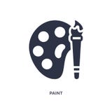 Pinte el icono en el fondo blanco Ejemplo simple del elemento del concepto de la interfaz de usuario stock de ilustración Pinte el icono en el fondo blanco Ejemplo simple del elemento del concepto de la interfaz de usuario stock de ilustración