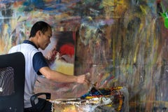 Pintor de aceite Working Pintor de aceite Working