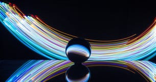 Pintura clara com bola de cristal fotografia de stock royalty free Pintura clara com bola de cristal fotografia de stock royalty free
