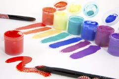 Pintura com o arco-íris imagens de stock Pintura com o arco-íris imagens de stock