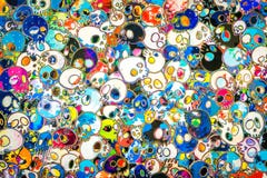 Pintura de cráneos de Takashi Murakami fotos de archivo Pintura de cráneos de Takashi Murakami fotos de archivo
