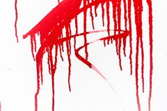 Pintura roja en la pared blanca imagen de archivo libre de regalías Pintura roja en la pared blanca imagen de archivo libre de regalías