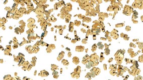 Pioggia dei simboli di dollaro dell'oro Priorità bassa bianca 3d rendono royalty illustrazione gratis Pioggia dei simboli di dollaro dell'oro Priorità bassa bianca 3d rendono royalty illustrazione gratis