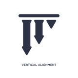 pionowo wyrównanie ikona na białym tle Prosta element ilustracja od geometrycznego postaci pojęcia royalty ilustracja pionowo wyrównanie ikona na białym tle Prosta element ilustracja od geometrycznego postaci pojęcia royalty ilustracja