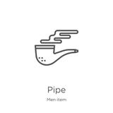 pipe icon vector from men item collection. Thin line pipe outline icon vector illustration. Outline, thin line pipe icon for royalty free illustration pipe icon vector from men item collection. Thin line pipe outline icon vector illustration. Outline, thin line pipe icon for royalty free illustration
