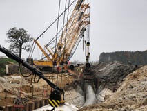 Pipeline ready for burrowing. stock image Pipeline ready for burrowing. stock image