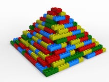 Piramide fatta saltare dai blocchi varicoloured illustrazione vettoriale Piramide fatta saltare dai blocchi varicoloured illustrazione vettoriale