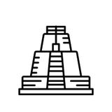 Piramide van de vector van het Tovenaarpictogram op witte achtergrond wordt geïsoleerd, Piramide van het Tovenaarteken, lijn of l royalty-vrije illustratie Piramide van de vector van het Tovenaarpictogram op witte achtergrond wordt geïsoleerd, Piramide van het Tovenaarteken, lijn of l royalty-vrije illustratie