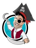 Pirata con la historieta del gancho de leva ilustración del vector Pirata con la historieta del gancho de leva ilustración del vector