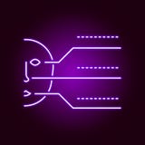 Pirata informático, icono biométrico de la identificación en el estilo de neón Puede ser utilizado para la web, logotipo, app m?v ilustración del vector Pirata informático, icono biométrico de la identificación en el estilo de neón Puede ser utilizado para la web, logotipo, app m?v ilustración del vector