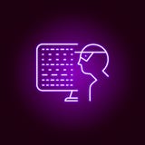 Pirata informático, icono del pirata informático en el estilo de neón Puede ser utilizado para la web, logotipo, app m?vil, UI, U stock de ilustración Pirata informático, icono del pirata informático en el estilo de neón Puede ser utilizado para la web, logotipo, app m?vil, UI, U stock de ilustración
