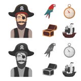 Pirate, bandit, hat, bandage .Pirates set collection icons in cartoon,monochrome style vector symbol stock illustration stock photography Pirate, bandit, hat, bandage .Pirates set collection icons in cartoon,monochrome style vector symbol stock illustration stock photography