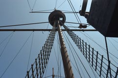 Piratkopiera skeppet på skärm royaltyfri foto Piratkopiera skeppet på skärm royaltyfri foto