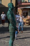 Prague, Czech Republic - September 10, 2019: Piss statue and fountain on the map of Czech in Prague city. stock photo Prague, Czech Republic - September 10, 2019: Piss statue and fountain on the map of Czech in Prague city. stock photo