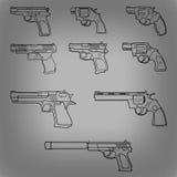 Pistolas ajustadas Foto de Stock Royalty Free Pistolas ajustadas Foto de Stock Royalty Free
