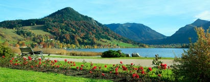 Pittoresk lakesidepromenadschliersee Fotografering för Bildbyråer Pittoresk lakesidepromenadschliersee Fotografering för Bildbyråer