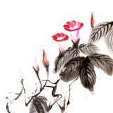 Pittura cinese del fiore Immagine Stock Libera da Diritti Pittura cinese del fiore Immagine Stock Libera da Diritti