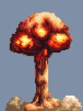Pixel Art Game Explosion Animation Vector royalty free illustration Pixel Art Game Explosion Animation Vector royalty free illustration