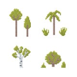 Pixel Art Trees Royalty Free Stock Photography Pixel Art Trees Royalty Free Stock Photography