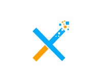 Pixel Logo Design Element de la lettre X illustration stock Pixel Logo Design Element de la lettre X illustration stock