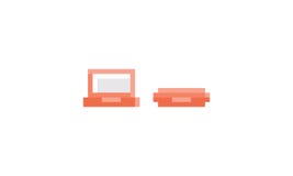 Pixelkunstlaptoplogo-Ikonenvektor vektor abbildung Pixelkunstlaptoplogo-Ikonenvektor vektor abbildung