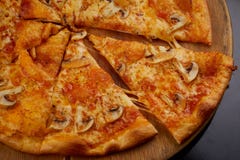 Pizza con la seta imagen de archivo libre de regalías Pizza con la seta imagen de archivo libre de regalías