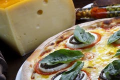 Pizza with rucula royalty free stock photography Pizza with rucula royalty free stock photography