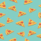 Pizza slice bright seamless pattern.Vector illustration. royalty free illustration Pizza slice bright seamless pattern.Vector illustration. royalty free illustration
